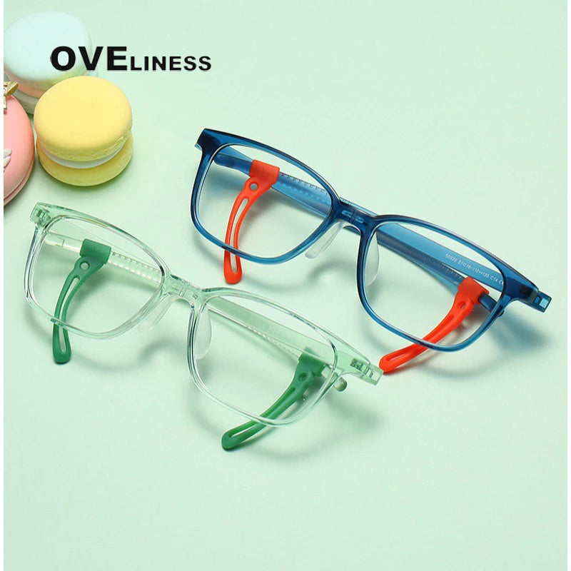 Oveliness Unisex Youth's Full Rim Square Tr 90 Titanium Eyeglasses 50939 Full Rim Oveliness   