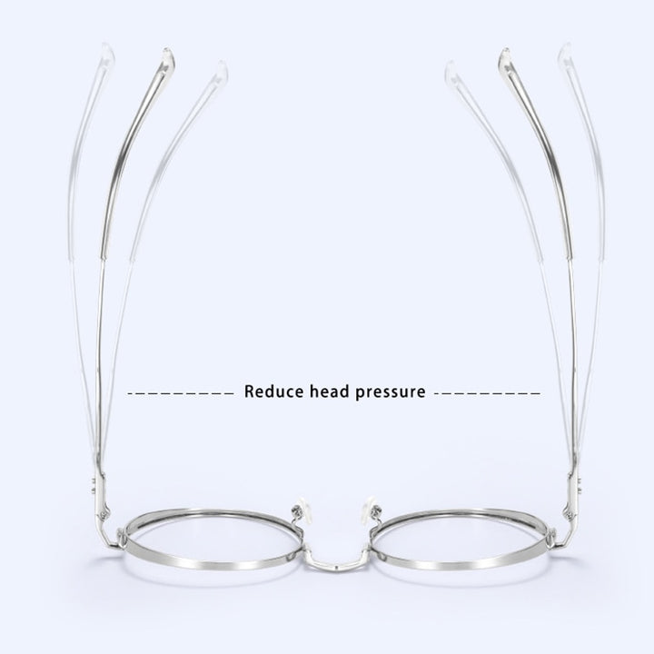 KatKani Unisex Full Rim Round Titanium Eyeglasses 30001 Full Rim KatKani Eyeglasses   