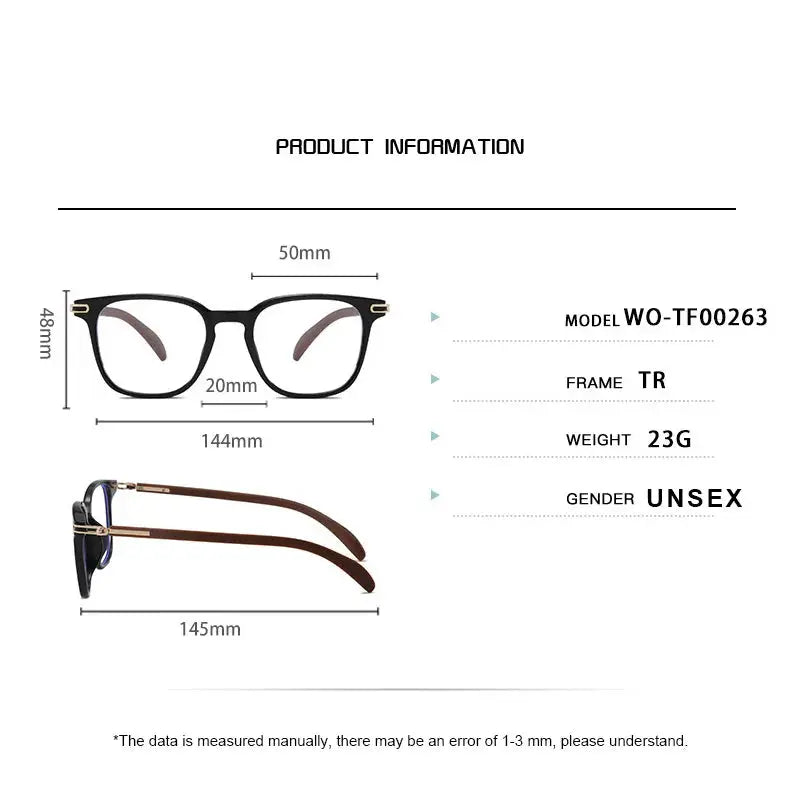 Gmei 263077 Women's Full Rim Square Tr 90 Titanium Frames FuzWeb