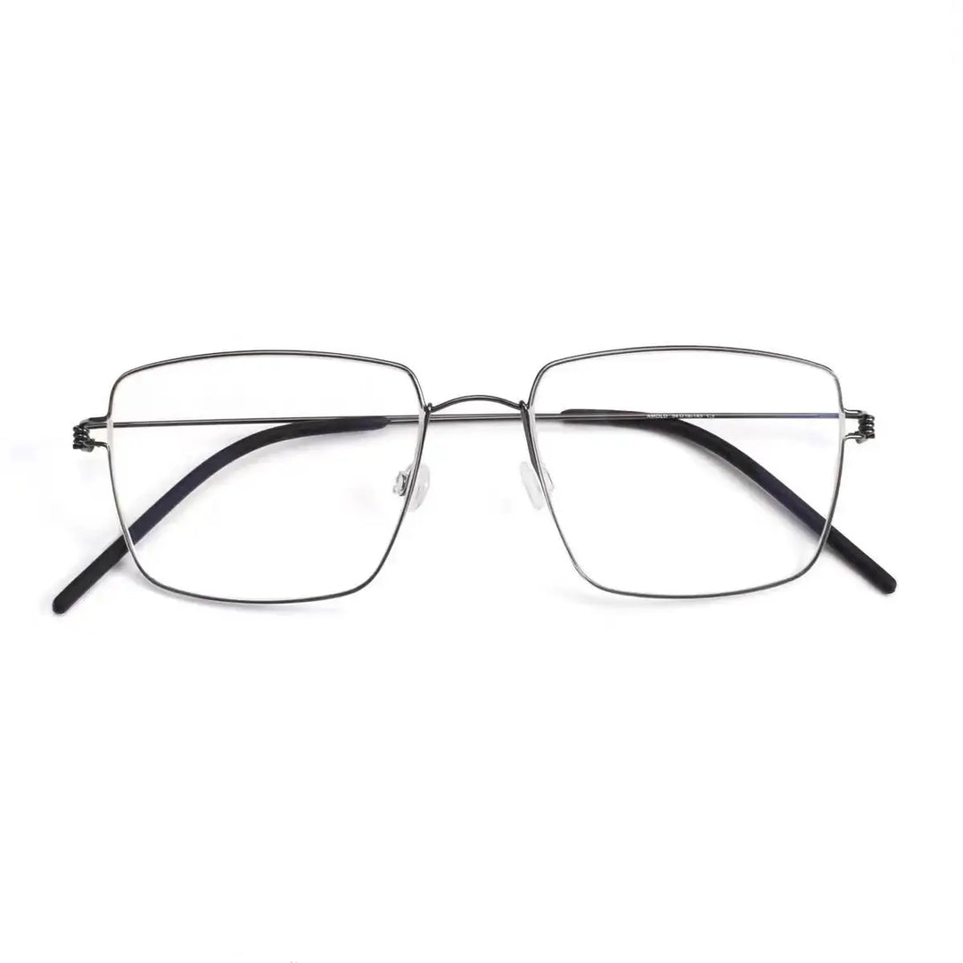 Bobbie Full Rim 185442 Unisex Square Screwless Titanium Frames — view 1 | Bobbie at FuzWeb
