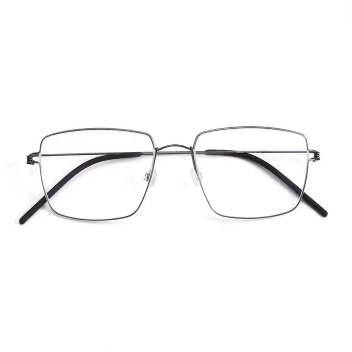 Bobbie Full Rim 185442 Unisex Square Screwless Titanium Frames — view 1 | Bobbie at FuzWeb
