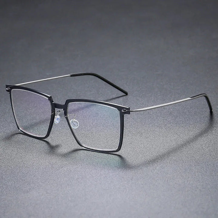 Bobbie Unisex Full Rim Square Acetate Titanium Eyeglasses 766577