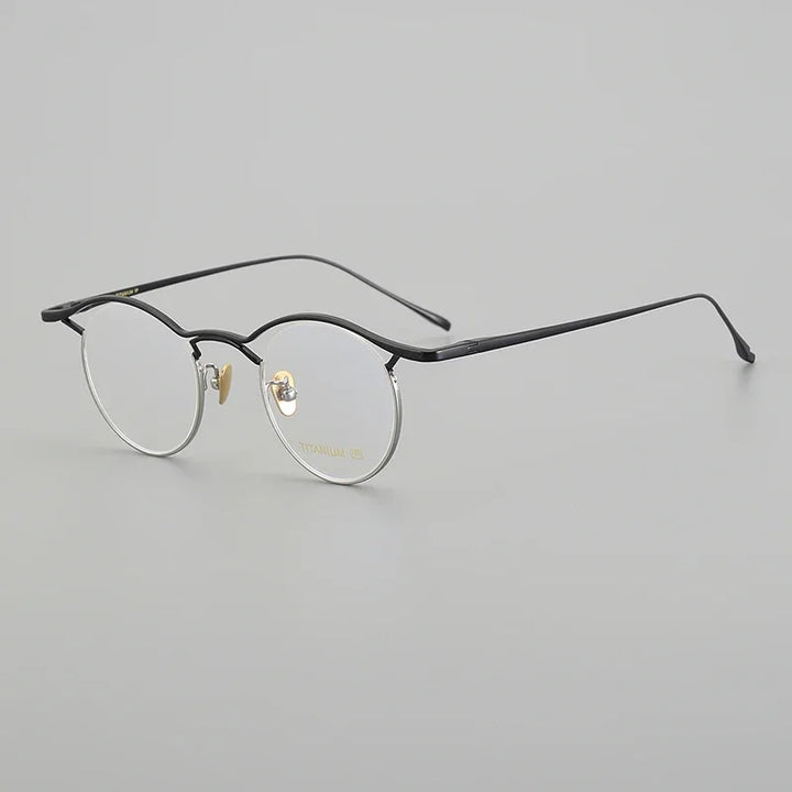 Aror Unisex Full Rim Round Titanium Eyeglasses 44901 Full Rim Aror C3