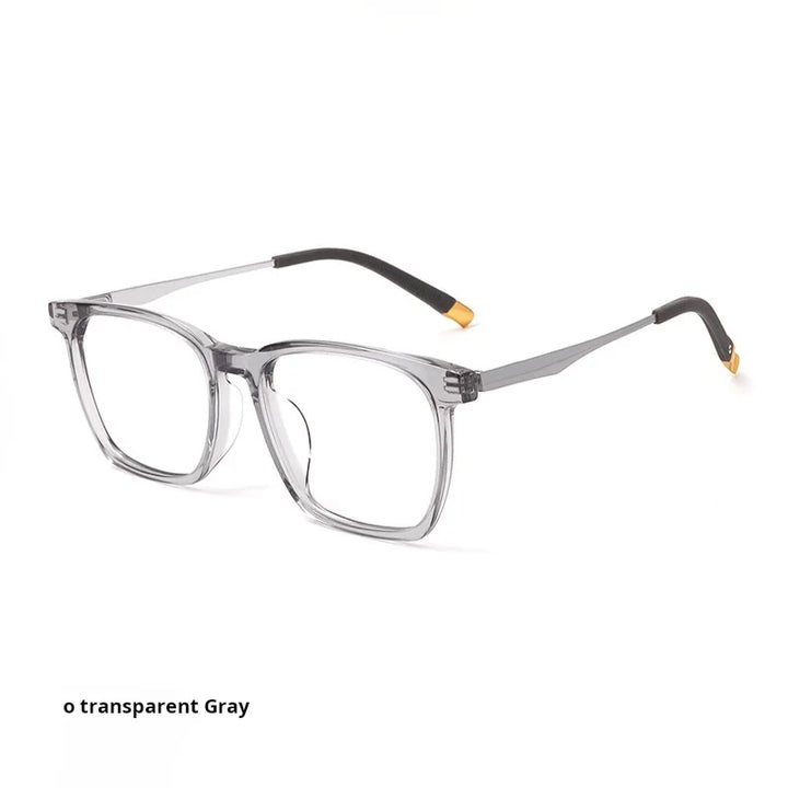 Momoja Unisex Full Rim Big Square Acetate Titanium Eyeglasses 72582