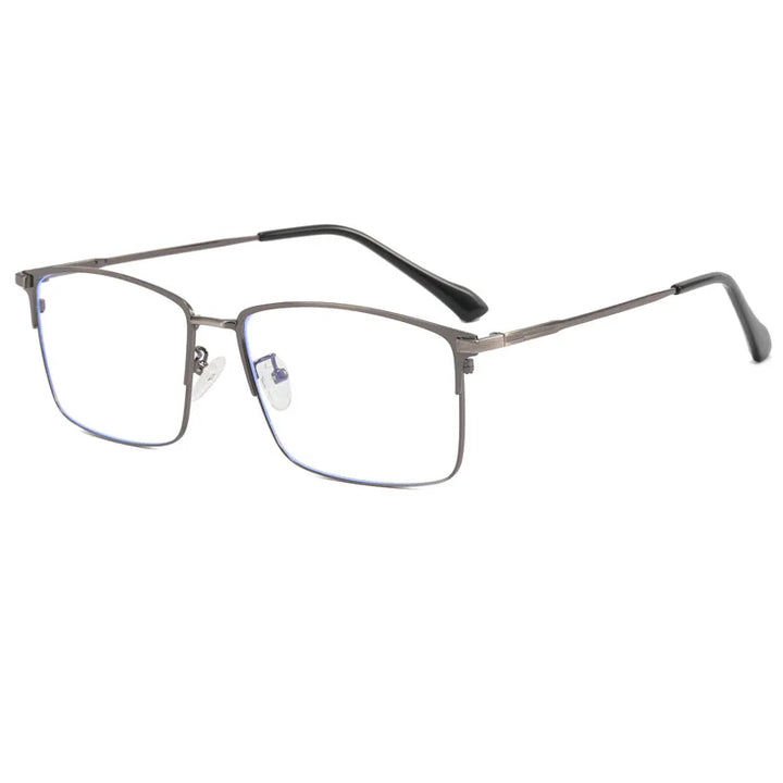 Cubojue Mens Full Rim Square Alloy Eyeglasses 101968 Full Rim Cubojue 101951 grey  