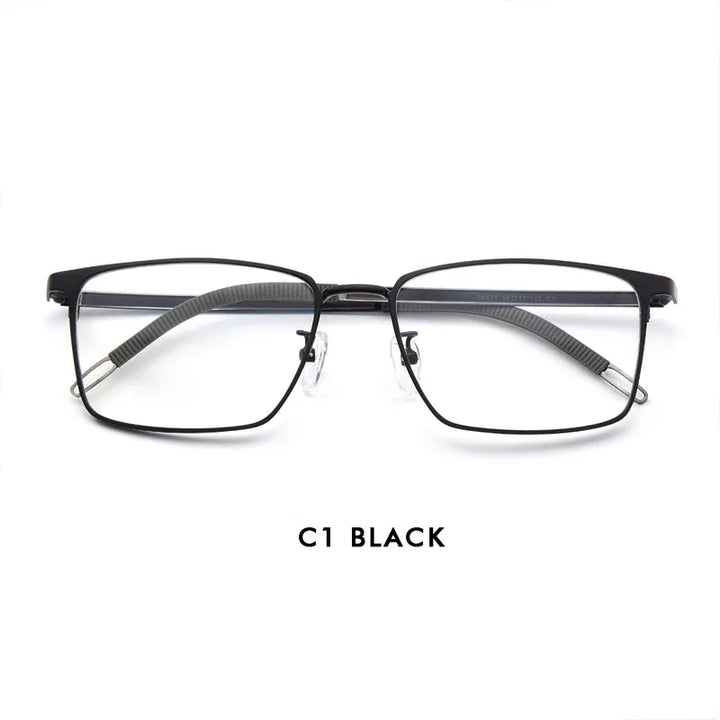 Kansept Men's Full Rim Big Square Stainless Steel Eyeglasses 34630 Full Rim Kansept 34630C1 CHINA 