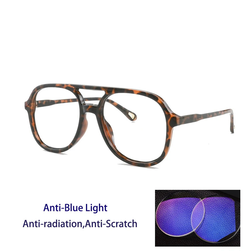 Kocolior Unisex Full Rim Square Double Bridge Tr 90 Reading Glasses 73312