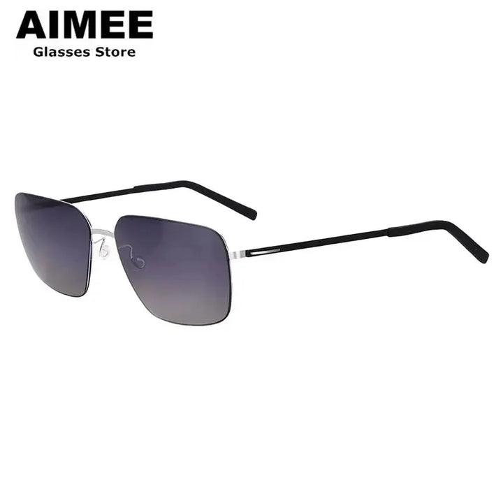Aimee Full Rim 800200 Unisex Ultralight Pure Titanium Square Sunglasses Aimee