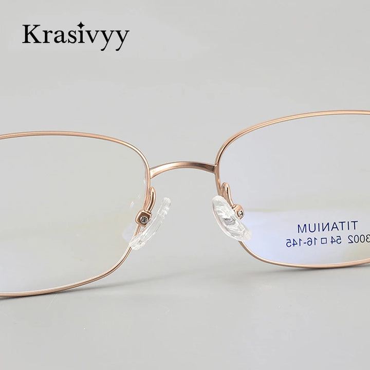 Krasivyy Woman's Full Rim Square Titanium Eyeglasses 443002 Full Rim Krasivyy   