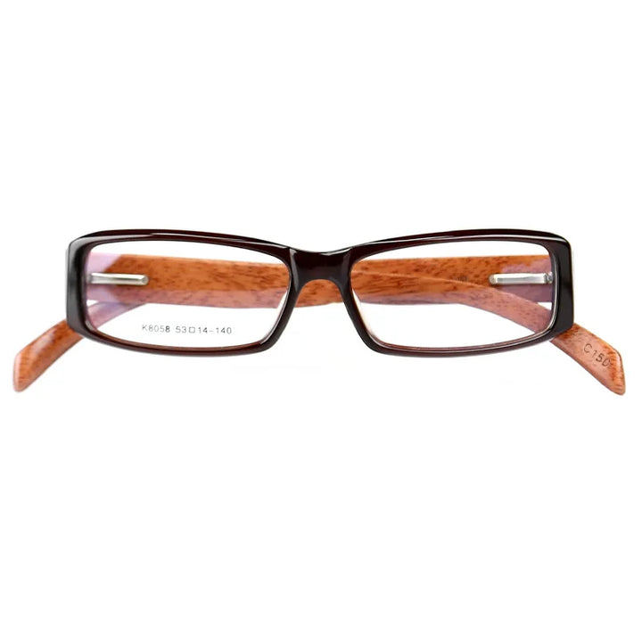 Cubojue Unisex Full Rim Square Wood Reading Glasses K8058 Reading Glasses Cubojue   