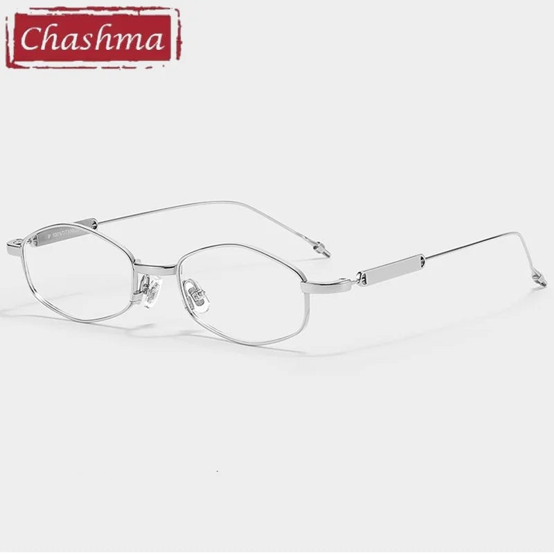 Chashma Ochki Unisex Full Rim Oval Titanium Eyeglasses 881218