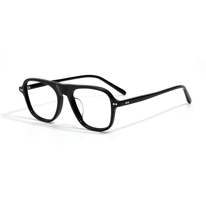 Hewei Unisex Full Rim Brow Line Square Acetate Eyeglasses 48222