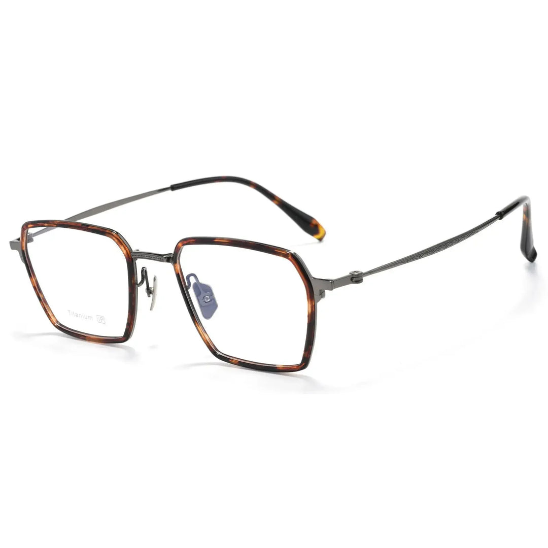 Bclear Unisex Full Rim Square Titanium Eyeglasses BSF-18289T