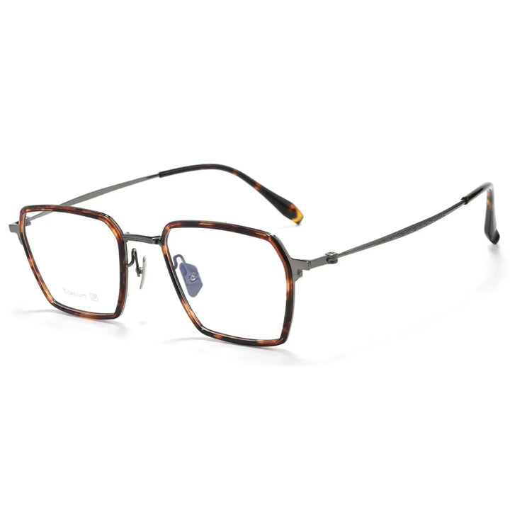 Bclear Unisex Full Rim Square Titanium Eyeglasses BSF-18289T