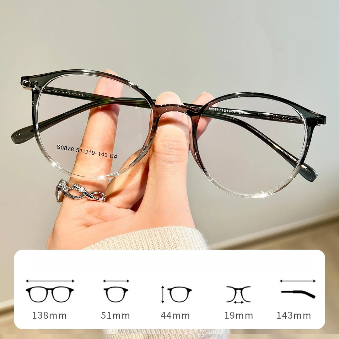 Yimaruili Women's Full Rim Oval Round Acetate Eyeglasses 660878