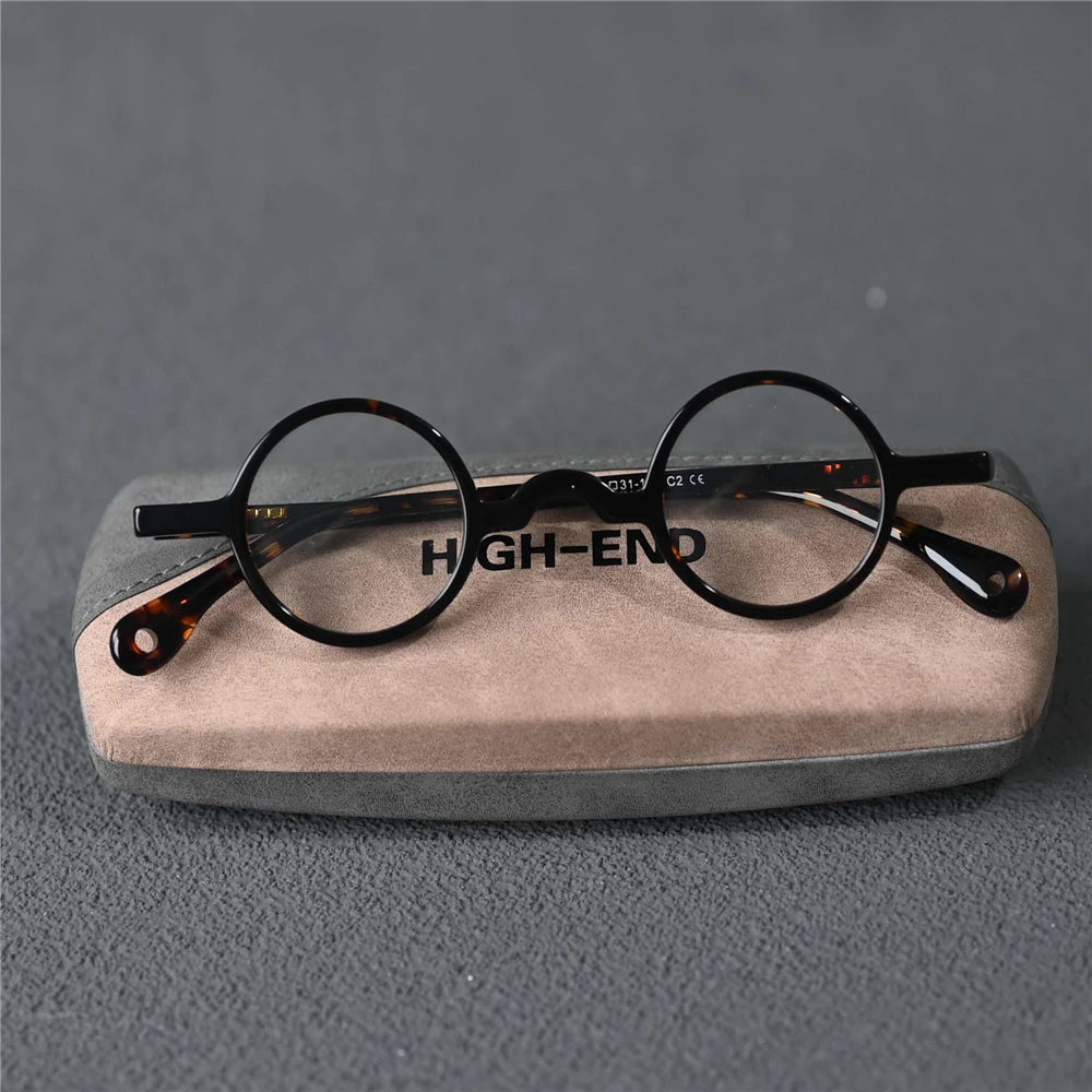 Cubojue Women's Full Rim Round Acetate Eyeglasses 413801