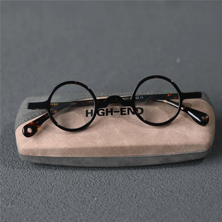Cubojue Women's Full Rim Round Acetate Eyeglasses 413801