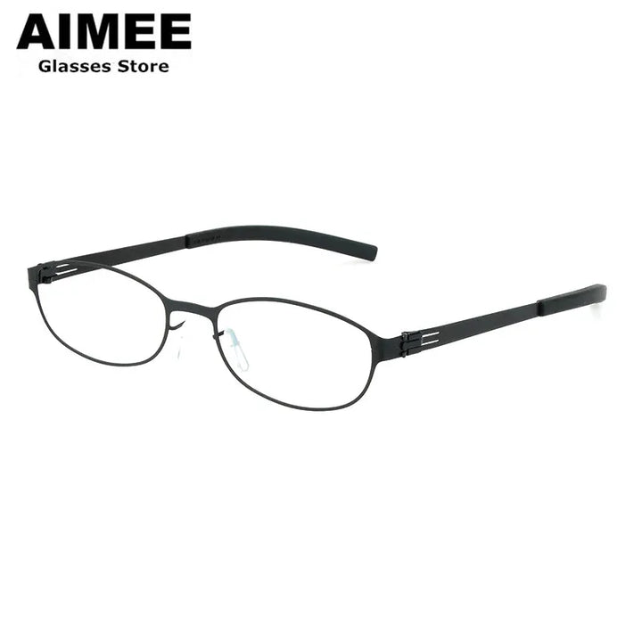 Aimee Women's Full Rim Oval Round Screwless Steel Eyeglasses 71003