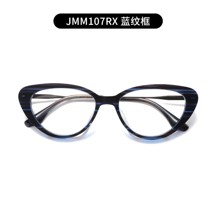 Nobler Unisex Full Rim Oval Thick Acetate Titanium Eyeglasses 422107