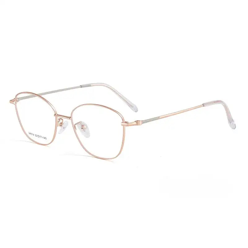 Summer Flower Women's Full Rim Square Cat Eye Alloy Eyeglasses 634874