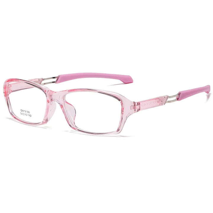 Vicky Women's Full Rim Square Tr 90 Silicone Sport Reading Glasses 18186 Reading Glasses Vicky -250 DM18186-pink 