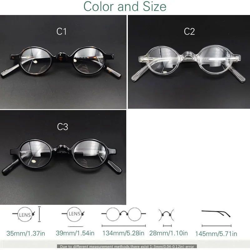 Yujo Women's Full Rim Oval Acetate Fiber Eyeglasses 528134