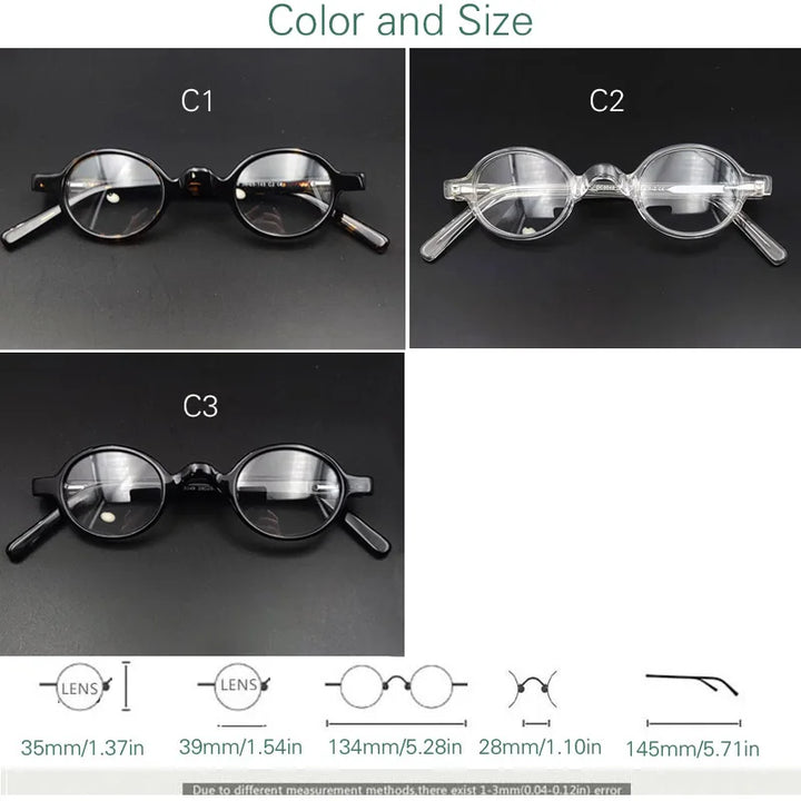 Yujo Women's Full Rim Oval Acetate Fiber Eyeglasses 528134