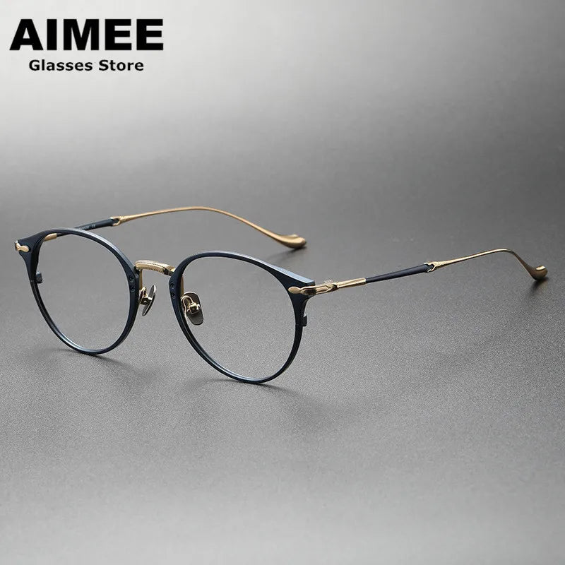 Aimee Unisex Full Rim Oval Round Titanium Eyeglasses 3112 Full Rim Aimee   