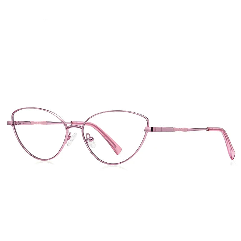 Laoyehui Women's Full Rim Oval Cat Eye Alloy Reading Glasses Ms004 Reading Glasses Laoyehui C3 -250 