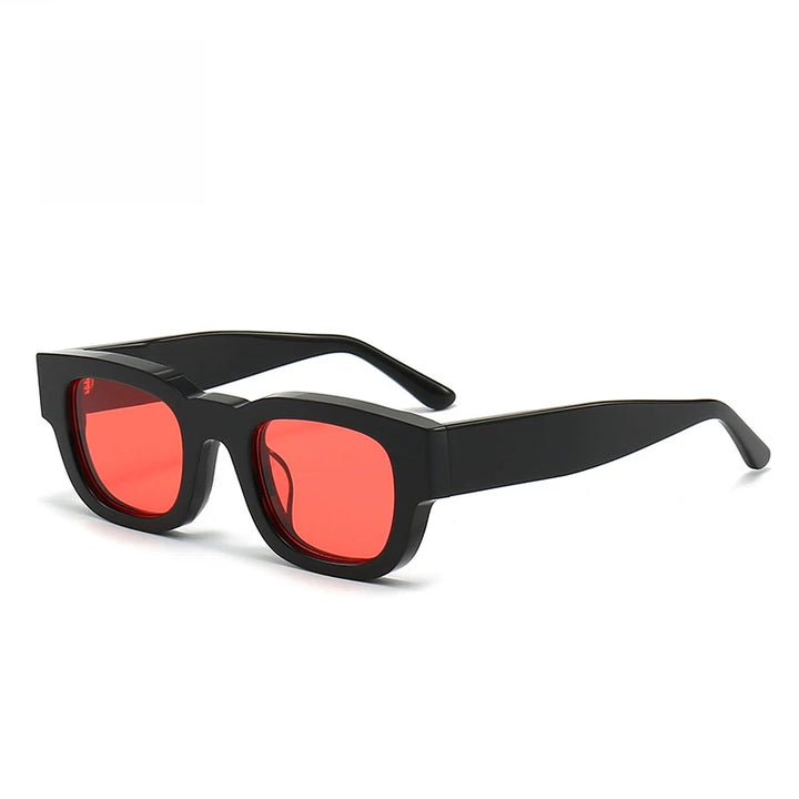 Black Mask Unisex Full Rim Square Acetate Sunglasses 372549 Full Rim Black Mask C3 As Shown 