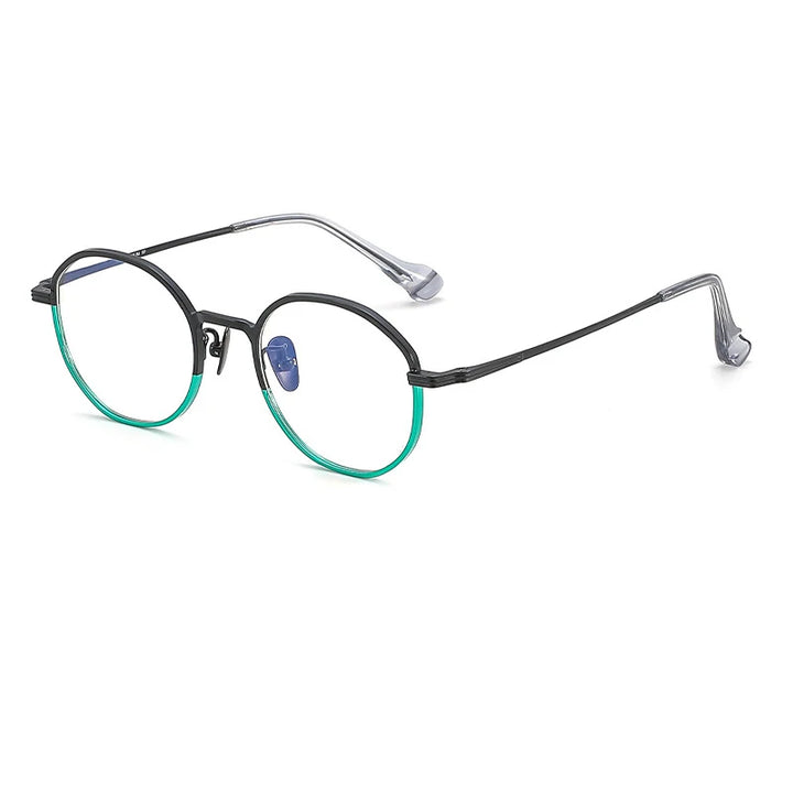 Muzz Women's Full Rim Oval Round Titanium Eyeglasses 811012