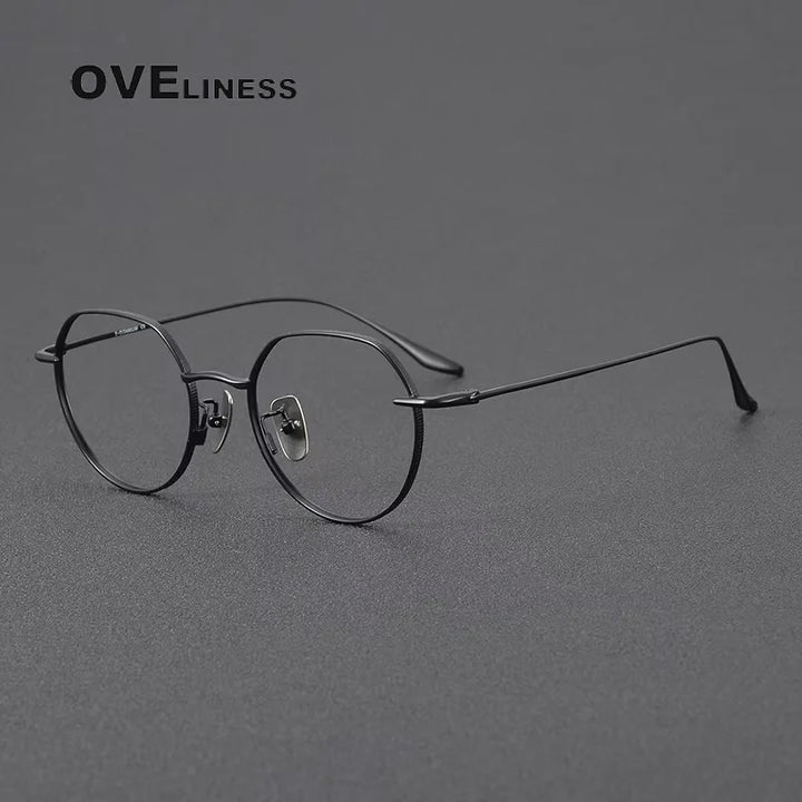 Oveliness Women's Full Rim Flat Top Oval Titanium Eyeglasses 614176