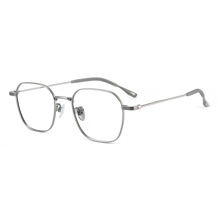 Summer Flower Women's Full Rim Hexagon Titanium Eyeglasses 81249