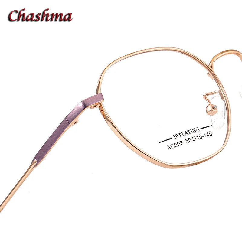 Chashma Ochki Unisex Youth's Full Rim Flat Top Oval Stainless Steel Eyeglasses C008 Full Rim Chashma Ochki   