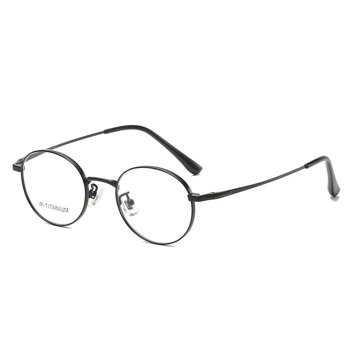 Yimaruili Women's Full Rim Oval Round Titanium Eyeglasses 698521