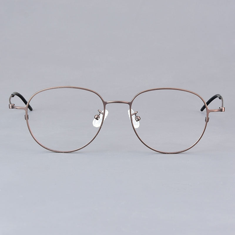 Bobbie Unisex Full Rim Oval Titanium Eyeglasses KMN512 - view 11