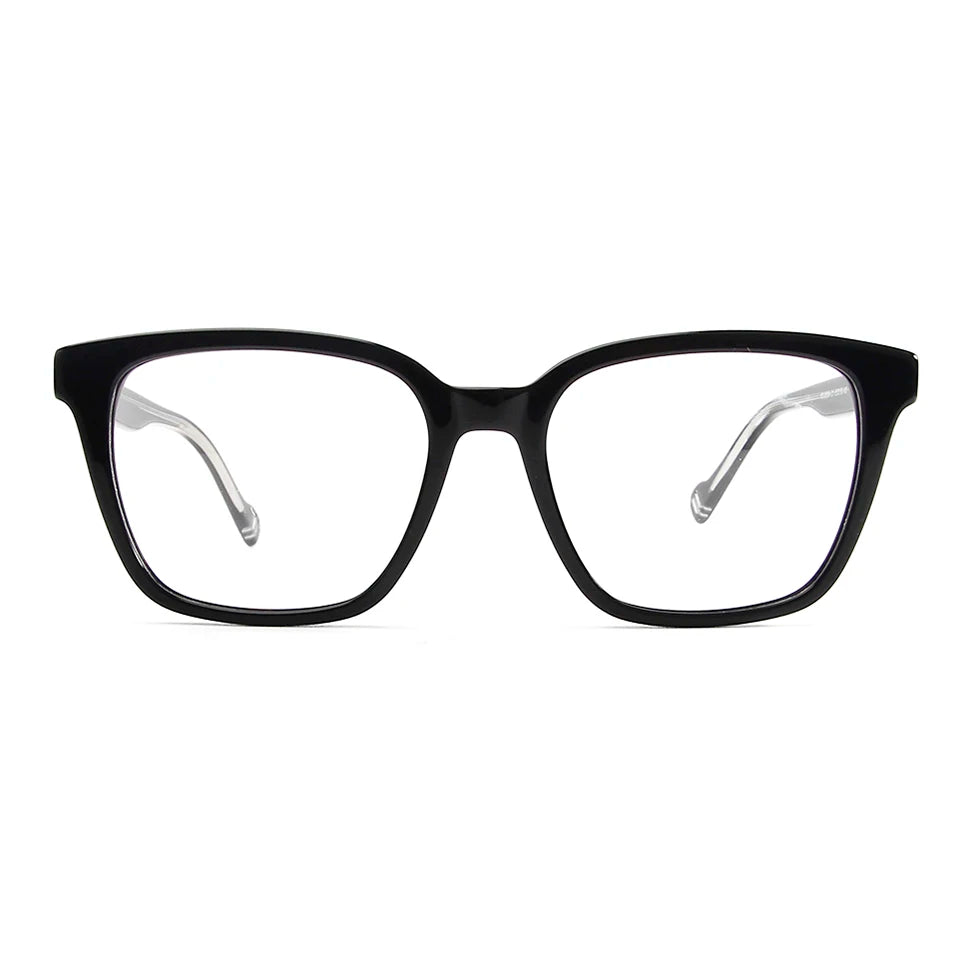 Esnbie Unisex Full Rim Square Acetate Eyeglasses 24054 Full Rim Esnbie   