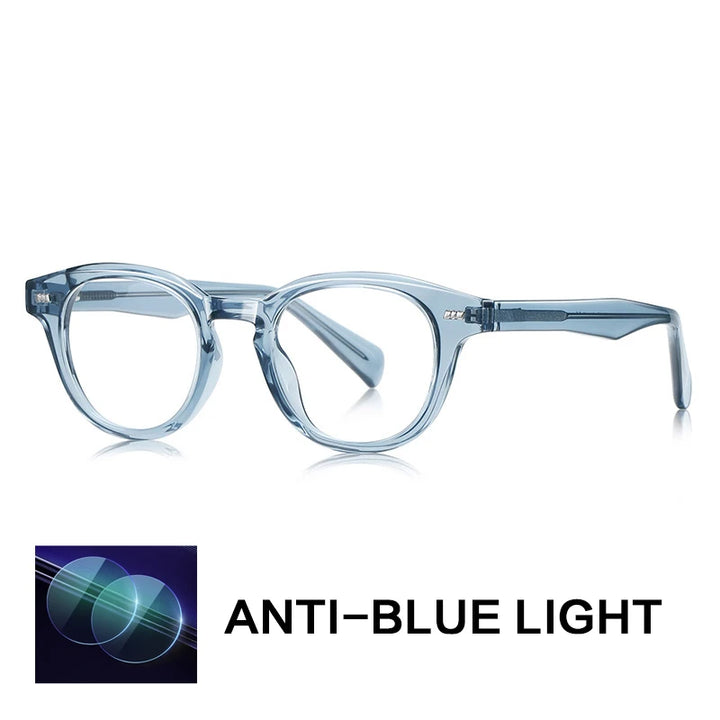 Gatenac Unisex Full Rim Oval Tr 90 Titanium Reading Glasses Gxyj9016