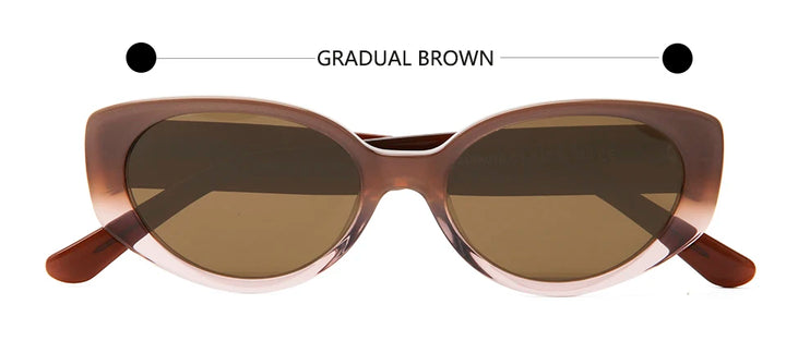 Esnbie Unisex Full Rim Oval Thick Temple Acetate Sunglasses 240161