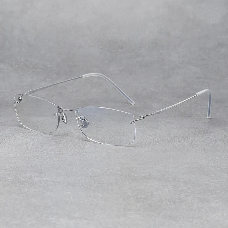 Bobbie Women's Rimless Square Screwless Titanium Eyeglasses 632124