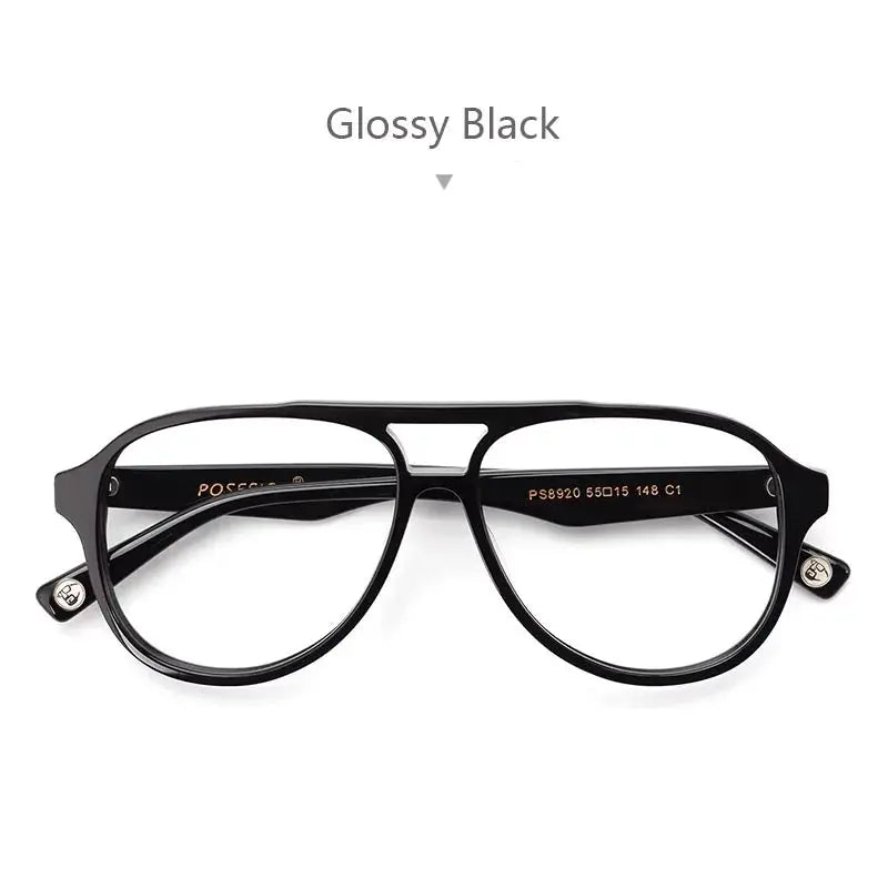 Hdcrafter Unisex Full Rim Double Bridge Oval Acetate Frames 892000 Hdcrafter Eyeglasses
