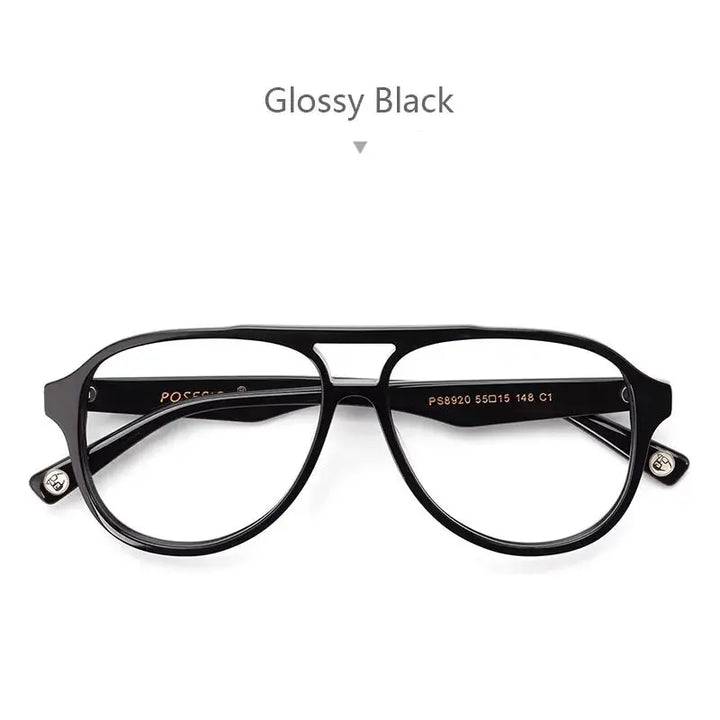 Hdcrafter Unisex Full Rim Double Bridge Oval Acetate Frames 892000 Hdcrafter Eyeglasses