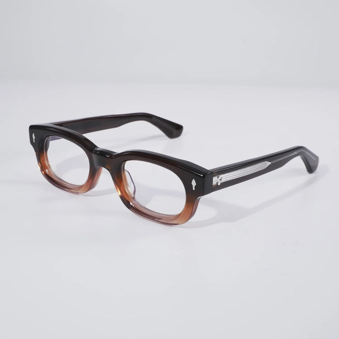 Black Mask Unisex Full Rim Oval Square Acetate Eyeglasses 363119