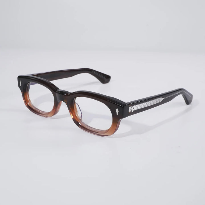 Black Mask Unisex Full Rim Oval Square Acetate Eyeglasses 363119
