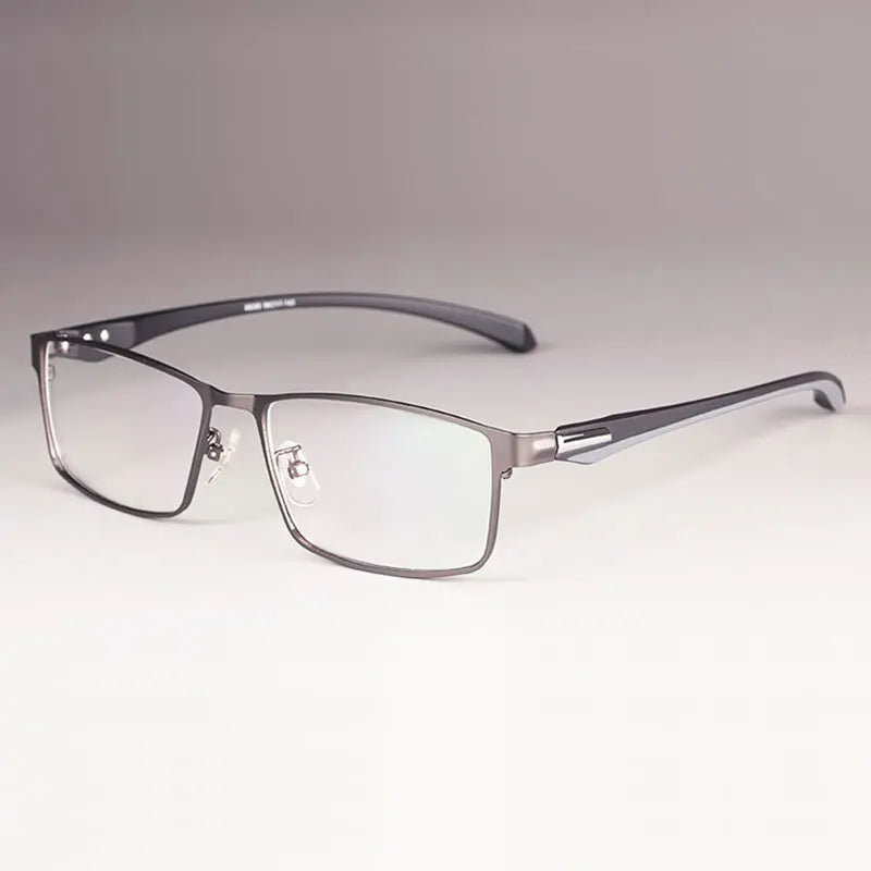 Hotony Men's Full Or Semi Rim Square Alloy Tr 90 Eyeglasses 17138 Full Rim Hotony GrayFullRim  