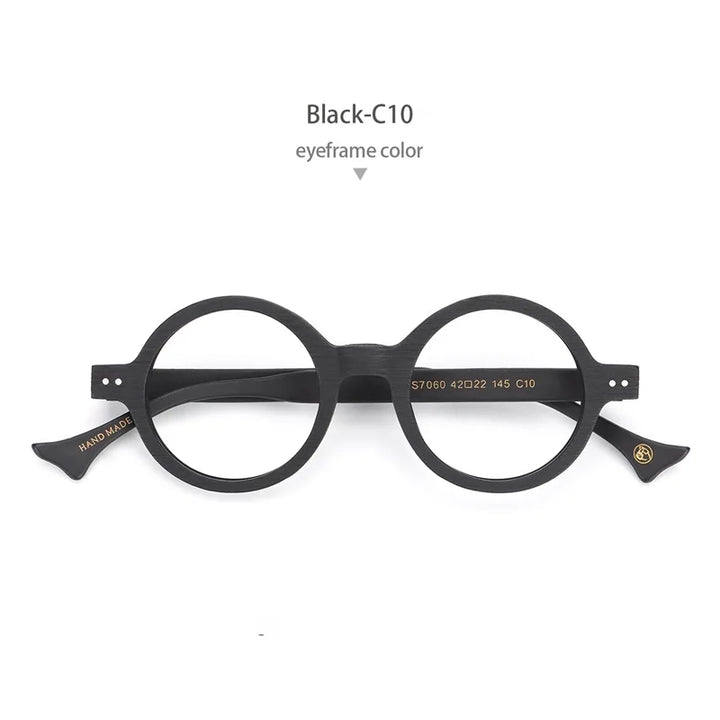Hdcrafter PS7060 unisex round acetate prescription eyeglasses — view 5