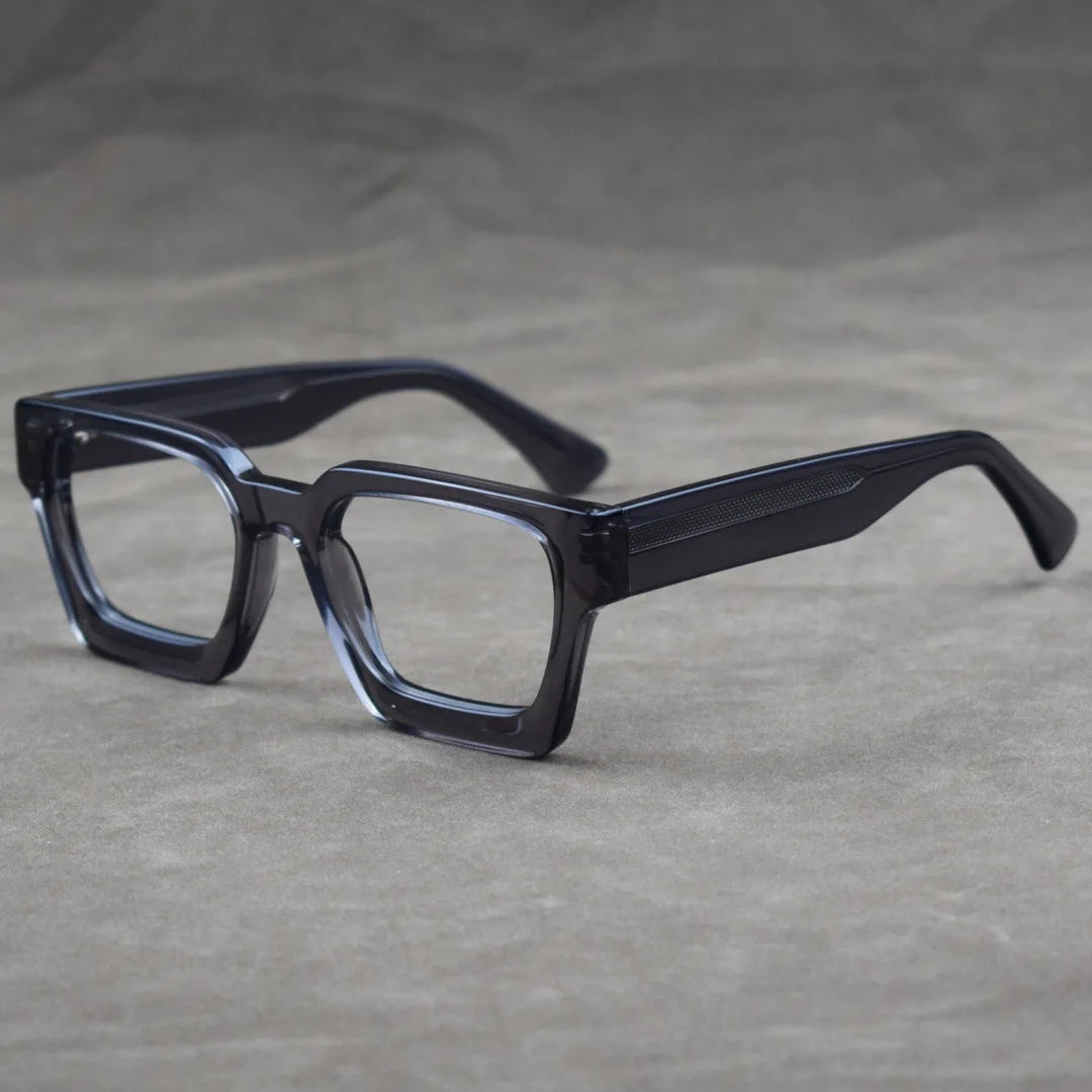 CCspace Women's Full Rim Big Brow Line Polygon Acetate Reading Glasses 802605