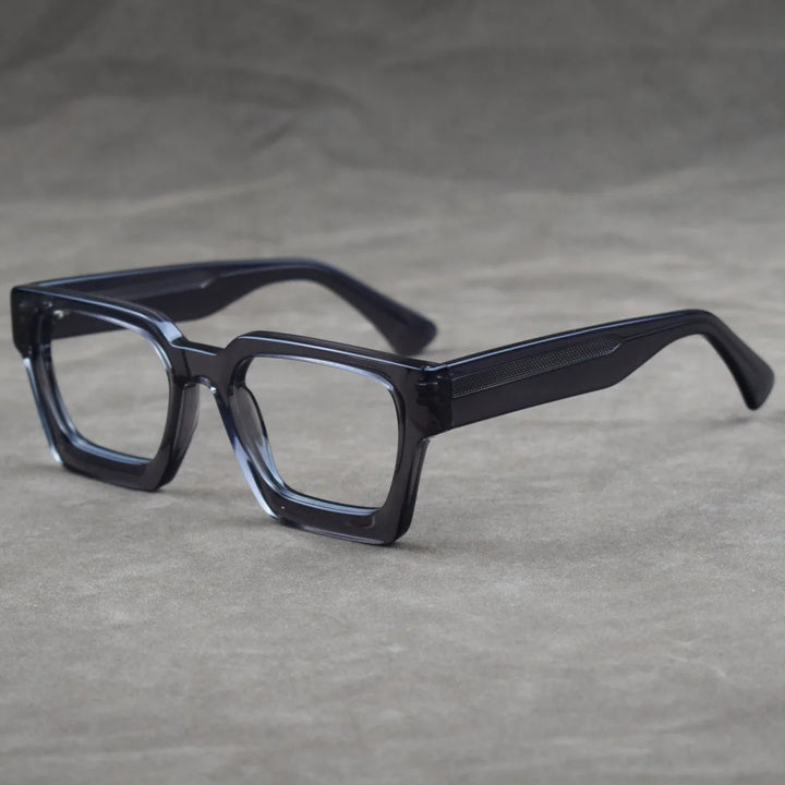 CCspace Women's Full Rim Big Brow Line Polygon Acetate Reading Glasses 802605