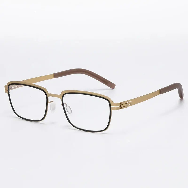 Bobbie 501638 Full Rim Unisex Square Stainless Steel Frames FuzWeb