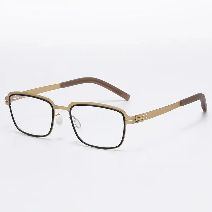 Bobbie 501638 Full Rim Unisex Square Stainless Steel Frames FuzWeb